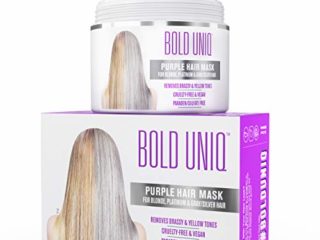 Mascarilla de Pelo Morado-Matizador para Cabello Rubio y Gris - para Tintes Color Platino, Blanco y Gris - Acondicionador y Reparación de Cabello Seco, Dañado y Decolorado, Sin Sulfatos