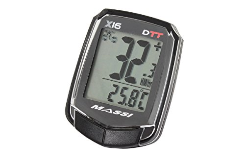 Massi X16 Cuentakilómetros, Deportes y Aire Libre, Negro, Talla Única