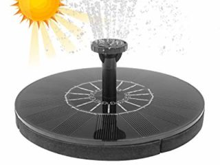 Maxesla Fuente Solar Jardin, 1.4W Bomba de Agua Solar de Jardín Solar Flotante con 4 boquillas, Bomba Solar para Estanque para Pequeño Estanque Baño de Aves Fish Tank Decoración del Jardín