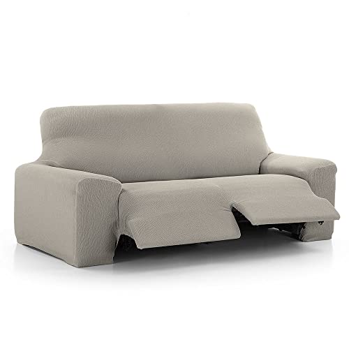 MAXIFUNDAS - Funda de Sofá Relax 3 Plazas 2 Pies Vega Gris Claro