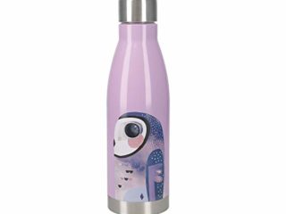 Maxwell & Williams Pete Cromer Botella Térmica de Agua con Diseño de Búho de Acero Inoxidable 18/10, 500 ml – Violeta