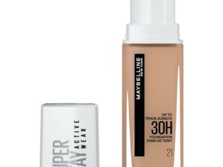Maybelline New York, Base de maquillaje Superstay Active Wear 30H, Waterproof, Textura ligera, Tono 21 Nude Beige, 30 ml