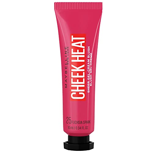 Maybelline New York - Blush colorete en crema Cheek Heat All in 1, 25 Fuchsia Spark - 10ml