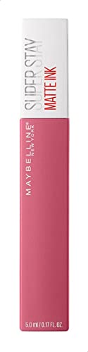 Maybelline New York, SuperStay Matte Ink, Pintalabios Mate de Larga Duración, Tono 125 - Inspirer, Malva Oscuro