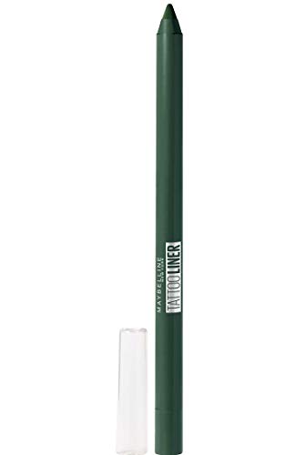 Maybelline New York, Tattoo Liner, Lápiz de Ojos Semi-permanente, Waterproof, No transferible, Tono: 932 Intense Green, Verde, 1.3 gr