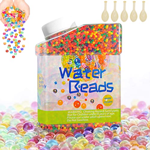 McNory Perlas de Gel de Agua, 60.000 Perlas de Agua de Colores, Bola de Cristal de Bolas de Agua, Perlas de Agua Completas, Perlas de gelatina de Agua para Ver, Plantas y decoración de Boda