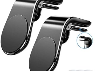 McNory Soporte Magnético Movil Coche,(2 PC) Mini Móvil Coche Iman Rejillas 360°Universal Soporte Teléfono,para iPhone XS MAX/XR/X /8 Plus/7,Galaxy Note9/8/S8,Smartphone,Dispositivo GPS ect