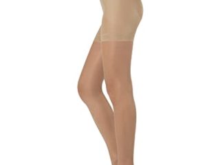MEDIAS FINAS REDUCTORAS DE TALLE ALTO | PANTY CON COMPRESION MEDIA | NATURAL, NEGRO | 20 DEN | S, M, L, XL | CALCETERÍA ITALIANA | (L, NATURAL)