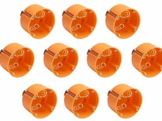 Meister - Caja de Montaje para Pared (10 Unidades), Color Naranja