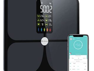 Mejor Bascula Inteligente Lescale,Bascula Grasa Corporal y Muscular,Báscula Digital,Peso Digital Baño,Balanza Peso Corporal,Bascula de Baño Inteligente,Bascula Baño Bluetooth,15 Métricas,ITO,kg/lb,APP