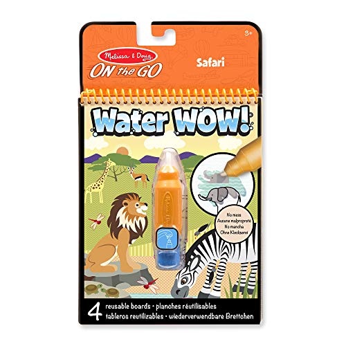 Melissa & Doug | Water Wow | Bloc de actividades de colorear con agua sin ensuciar | Safari | Juego creativo | Regalo perfecto para niños y niñas | 3+