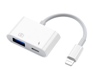 MeloAudio Adaptador de cámara USB con puerto de carga, cable USB hembra OTG compatible con iOS9.2-13, compatible con USB Flash Drive Mouse MIDI Keyboard Electric Piano Drum de audio, Plug & Play