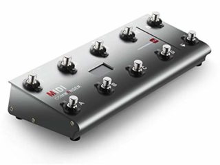 MeloAudio MIDI Commander Guitar Floor Multi-Effects Controlador de pie USB MIDI portátil con interruptores de 10 pies, 2 conectores de pedal de expresión y 8 ajustes preestablecidos de host