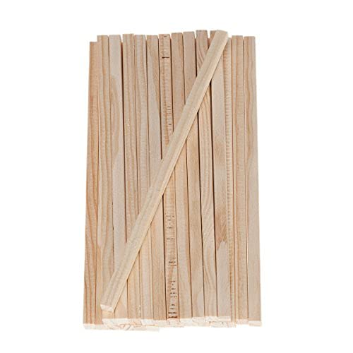 Mendi 25 Palos de Madera Cuadrado (8 mm, 100 cm)