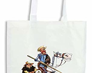 MERCHANDMANIA Pack con 4 Bolsas Don QUIJOTE Dibujos Animados Compra Cocina Adorno