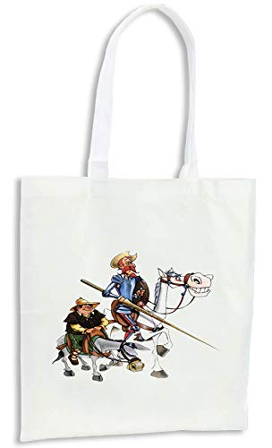 MERCHANDMANIA Pack con 4 Bolsas Don QUIJOTE Dibujos Animados Compra Cocina Adorno