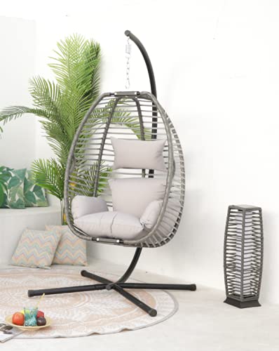 Mercury The Angles Wings - Hamaca colgante para salón y balcón - Silla colgante con estructura para adultos y niños