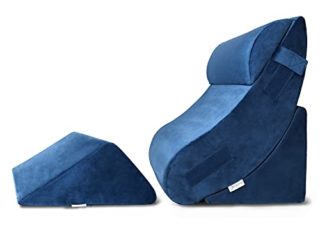 MERIDIA Respaldo para Cama (Set de 4) | Cuña Antireflujo Adulto | Almohada de Lectura | Cojines para Leer Forma Triangular | Ideal para Elevar Colchon y Reflujo Gastroesofagico