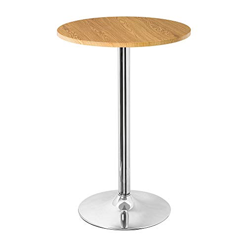 Mesa Alta de Bar de Acero y MDF rústica Natural de 89x60x60 cm - LOLAhome