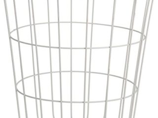 Mesa auxiliar de diseño, cesta de metal con tapa de madera, decoración para sofá, incluye bandeja para cesta