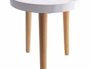 Mesa auxiliar de madera, decorativa, de 36 x 30 cm, pequeña, para sofá