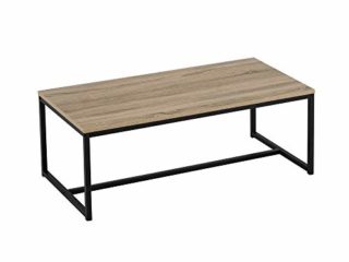 Mesa de Centro de Acero Negra Moderna para salón Factory - LOLAhome