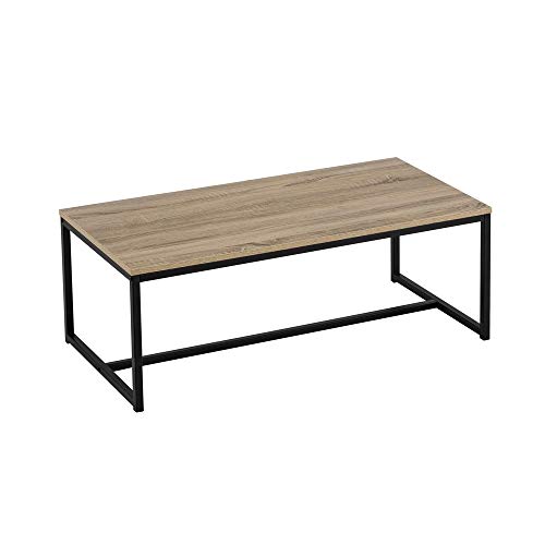 Mesa de Centro de Acero Negra Moderna para salón Factory - LOLAhome
