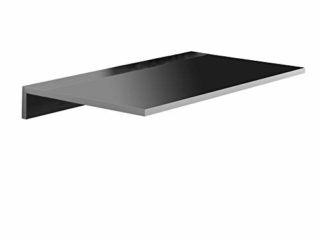 Mesa de Cocina Abatible- Modelo Montes - Color Negro/Plata - Material MDF/Metal - Medidas 80 x 10/50 x 40 cm