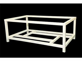 Mesa de Forja Elevable Grazalema - con aglomerado, 19-Blanco, Mesa de 120x70 cm.