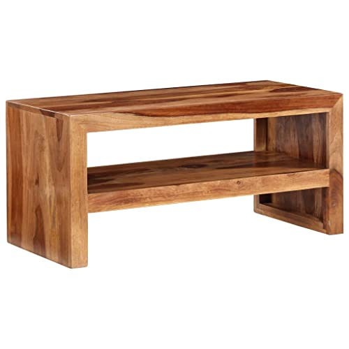 Mesa Soporte para TV/Auxiliar de Madera Maciza de Sheesham