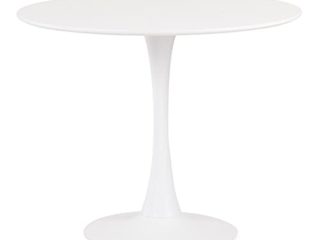 Mesa Tulip. Mesa de diseño, Base metálica, Tapa lacada Blanca, 80 cms de diámetro. Sillas y sillones a Juego Disponibles. Iberahome