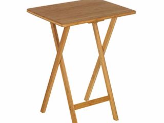 Mesita Plegable nórdica marrón de bambú para Cocina Basic - LOLAhome