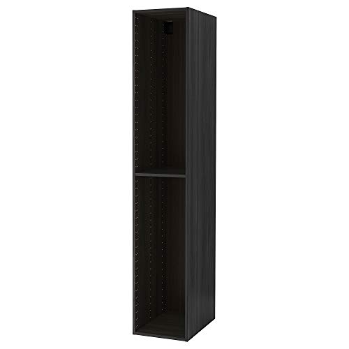 METOD marco de armario alto 40x220 cm efecto madera negro