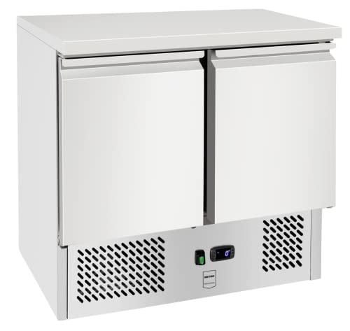 METRO Professional Mesa refrigerada GSF3600, Acero Inoxidable, 90 x 70 x 88 cm, 220W, 169 L, Plata