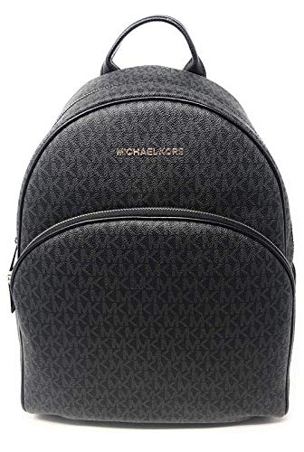 MICHAEL Michael Kors Abbey 35S7GAYB3B - Mochila para mujer con logo de la firma grande, Negro (Black Pvc 2019), Talla única