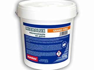 Micrcolux - Microcemento en polvo de grano fino para suelos y paredes, Ideal para decoración de terrazas, fachadas, baños, cocinas - Uso exterior e interior, Color blanco, 5 Kg