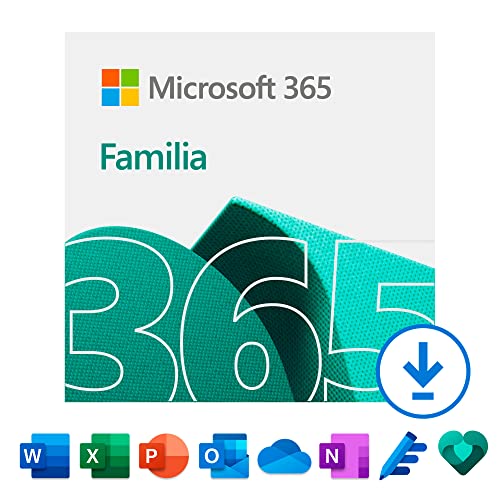 Microsoft 365 Familia - Hasta 6 personas - Para PC/Mac/tabletas/teléfonos móviles - Suscripción de 12 meses