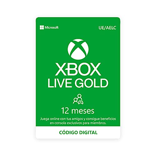 Microsoft Suscripción Xbox Live Gold - 12 Meses | Xbox Live - Código de descarga
