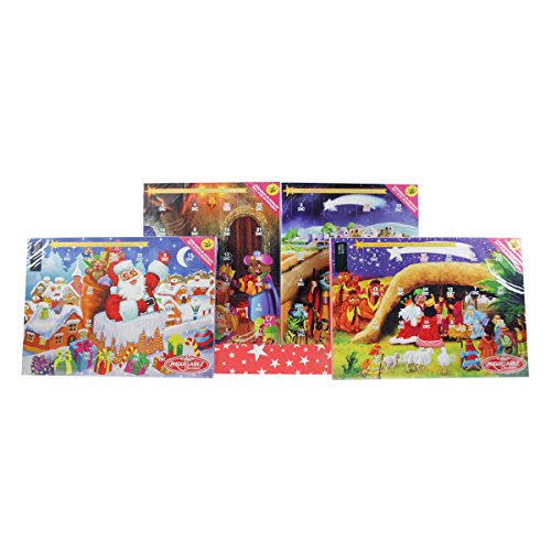 Miguelañez - Calendario de Adviento con Chocolatinas de Chocolate - Temática Navidad - 1 Calendario de 75 g (24 Chocolatinas)