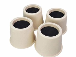 MIIX HOME - Elevadores de Cama 9.5 cm,Fibra Natural, Sin Contaminación, Para Cama de Matrimonio/Reina, Para Sillas de Muebles, Elevadores de Cama, Juego de 4 Piezas ,Beige