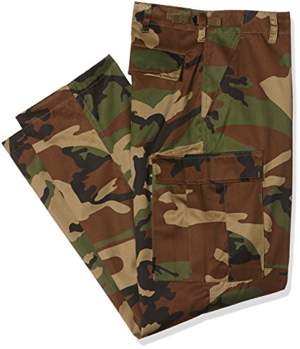 Mil-Tec Pantalones de Estilo Americano Tipo, Woodland, Color - Woodland, tamaño M
