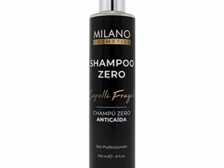 Milano Champú Zero Anticaída 250 ml champu sin sulfatos ni parabenos ni siliconas ni minerales ni sales shampoo para pelo cabello natural sensitive profesional champu cero