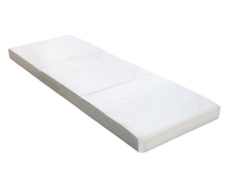 Milliard Colchón Plegable de Tres Partes -10 cm de Profundidad - para Huéspedes con Funda Extraíble Removible y Base Antideslizante - Single Pequeño (75 x 190 cm)