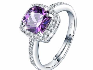 MINCHEDA Anillos Mujer Plata S925 Ajustable con Caja de Regalo para Boda/Compromiso/Aniversario/Día de San Valentín/Día de la Madre/Navidad/Cumpleaños