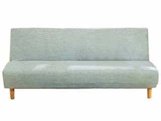 Mingfuxin Funda para Sofá Cama Sin Brazos, Funda De Futón Elastizada De Spandex, 2-3 Plazas Elástico Escudo De La Cubierta del Sofá del Sofá Plegable