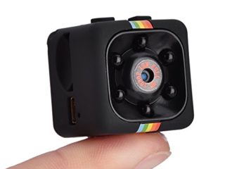 Mini cámara 1080P HD, pequeña videocámara DV grabadora con visión nocturna por infrarrojos, cámara deportiva, DV DV con batería integrada para interior y exterior (negro)