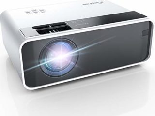 Mini proyector, ELEPHAS portatil Proyector 5500 Lúmenes Proyector de Cine en casa LED de Larga duración 1080P Compatible, Compatible con PS4, PC a través de HDMI, VGA, TF, AV y USB (Blue)
