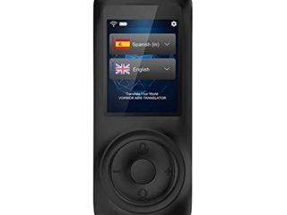 Mini Traductor de Idiomas con Voz en Tiempo Real Traductor instantaneos Inteligente Portátil Admite 72 Idiomas para Aprendizaje, Viajes, Reuniones,Muama Enence (T2-BK)