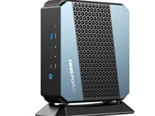 MINISFORUM EliteMini HX90 Mini PC AMD Ryzen 9 5900HX 8 Cores 32 GB RAM 512 GB PCIe SSD,Support 2X 2.5 Inch HDD, 2X HDMI / 2X DisplayPort, 1x 2.5G RJ45, 5X USB 3.0,1x USB-C, 2X Line out, 2X Mic