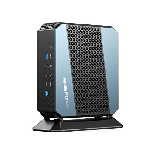 MINISFORUM EliteMini HX90 Mini PC AMD Ryzen 9 5900HX 8 Cores 32 GB RAM 512 GB PCIe SSD,Support 2X 2.5 Inch HDD, 2X HDMI / 2X DisplayPort, 1x 2.5G RJ45, 5X USB 3.0,1x USB-C, 2X Line out, 2X Mic